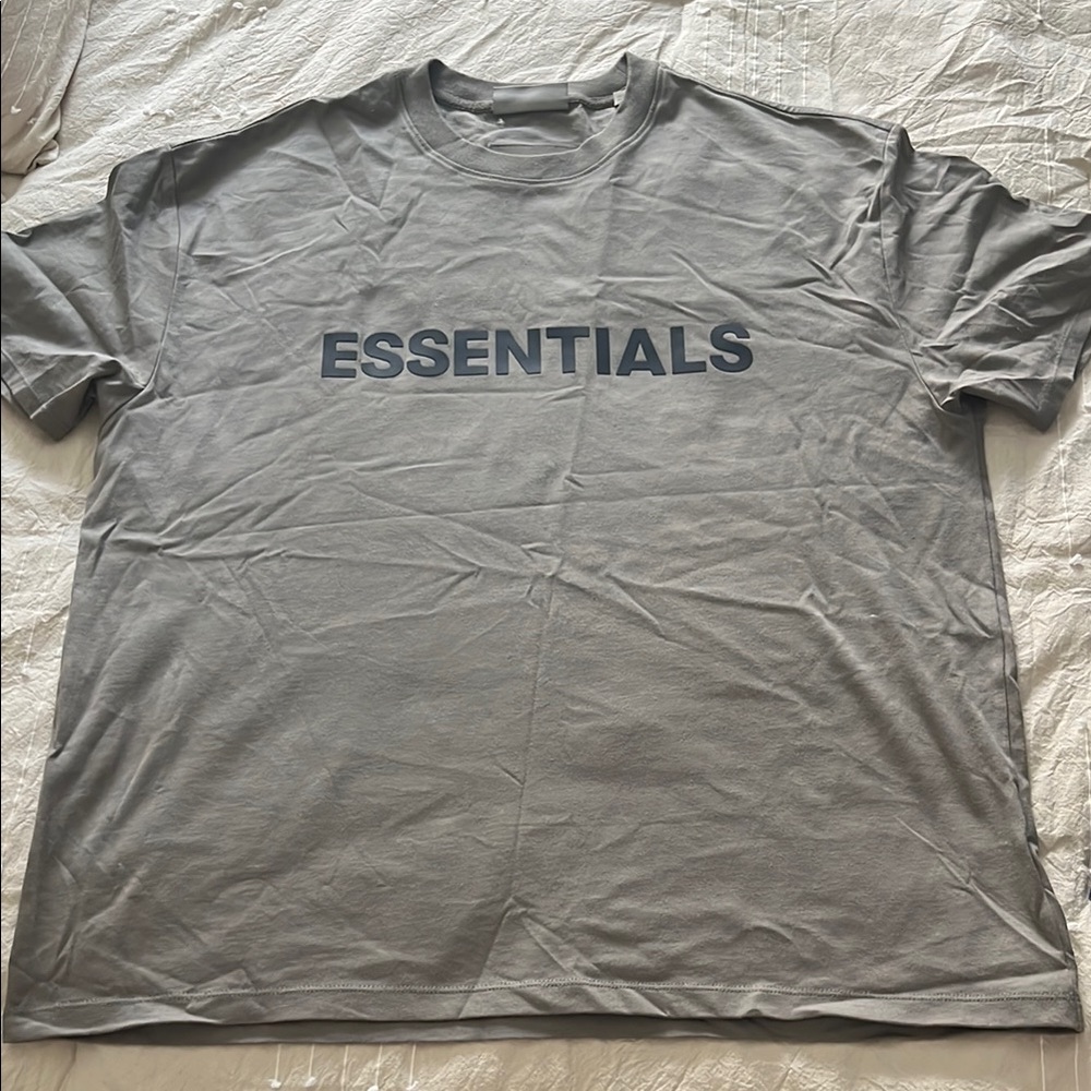 Essentials Gray Short Sleeve Tee Relaxed Fit